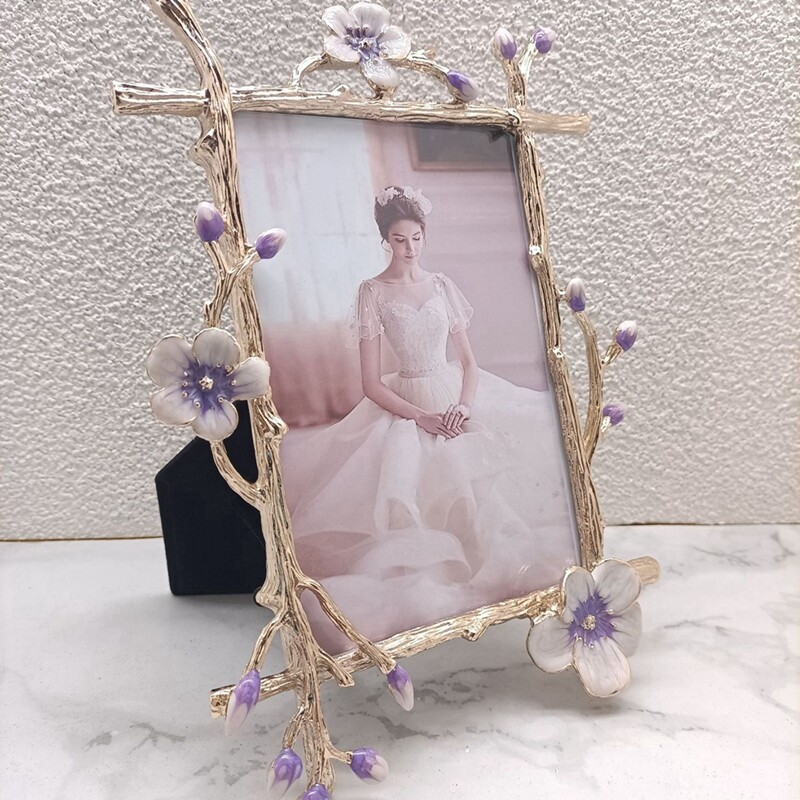 Rama foto florala, verticala si orizontala, cu 2 moduri de afisare, rama decorativa pentru masa, pentru decorarea casei, nunta, ziua de nastere