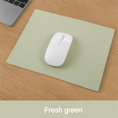Egyszerű egyszínű PU bőr egérszőnyeg csúszásgátló vízálló 23*20 cm-es egérpad Iskolai kellékek Irodai kiegészítők Asztali készlet