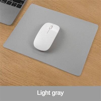 Egyszerű egyszínű PU bőr egérszőnyeg csúszásgátló vízálló 23*20 cm-es egérpad Iskolai kellékek Irodai kiegészítők Asztali készlet