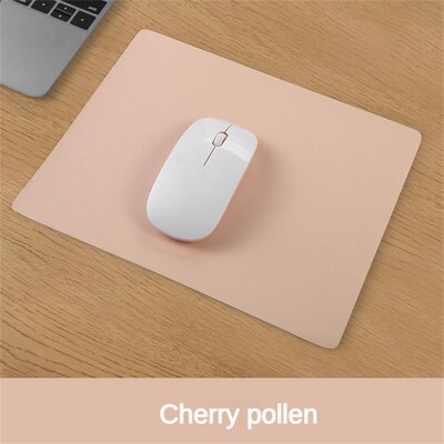 Egyszerű egyszínű PU bőr egérszőnyeg csúszásgátló vízálló 23*20 cm-es egérpad Iskolai kellékek Irodai kiegészítők Asztali készlet