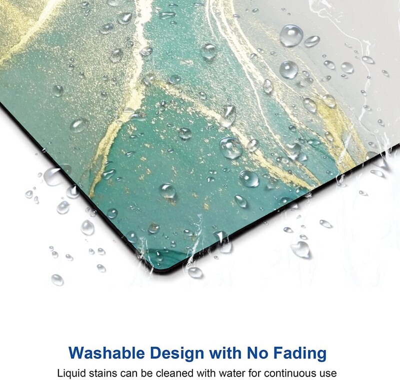 Tampă mouse cu marmură turcoaz și auriu, dreptunghiulare, modele personalizate, impermeabilă, anti-alunecare, mousepad din cauciuc, accesorii de birou, decor birou