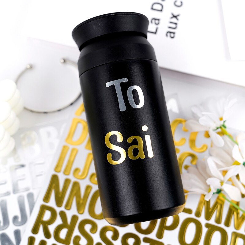 Auriu Argintiu Diy Auto-adeziv Impermeabil Cont de mână Autocolant Decorativ Scrisoare