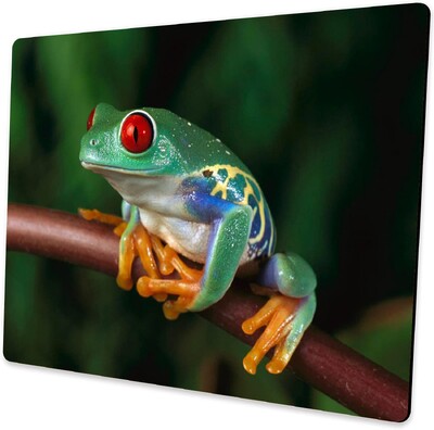 Gyorsan eladható aranyos békanyomtatás négyzet alakú egérpadok zár széle Gaming egérpad egéralátét Billentyűzet szőnyeg asztali pad 30x25 cm