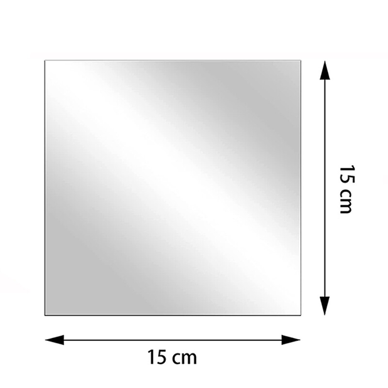 9 buc. autocolante de perete cu oglindă 15 cm acrilic pătrată oglindă țiglă autocolante de perete Decal Home Living Room Decor 150*150*0.2mm