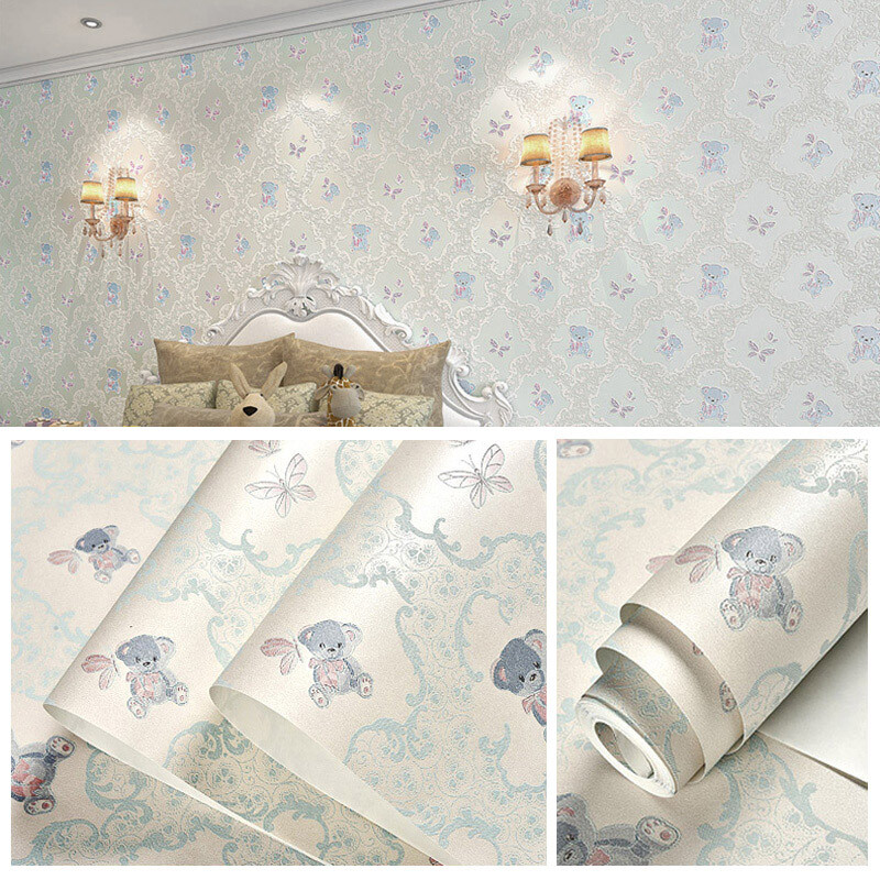 Tapet de fundal pentru dormitor, 53 cm, modern european, 3D, nețesut, rezistent la umiditate, autocolante de perete îngroșate