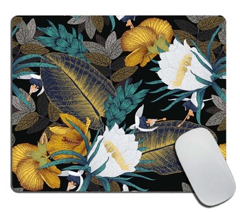 Υψηλής ποιότητας Retro Flower Plants Εκτύπωση Gaming Mousepad Gamer Mouse Mat Πληκτρολόγιο Πατάκια Desk Pad Mousepads 22x18cm για υπολογιστή