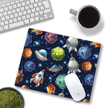 Υψηλής ποιότητας Retro Planet Printing Gaming Mousepad Gamer Mouse Mat Πληκτρολόγιο Πατάκια Desk Pad Mousepads 22x18cm για υπολογιστή