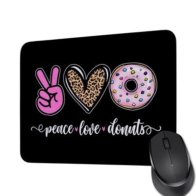 Hot-Selling Peace Love Inspired Ajándék Rajzfilm Szerelmes Ajándék Kényelmes Játékos egérpad Egéralátét Billentyűzet Szőnyeg Asztali pad 22x18cm