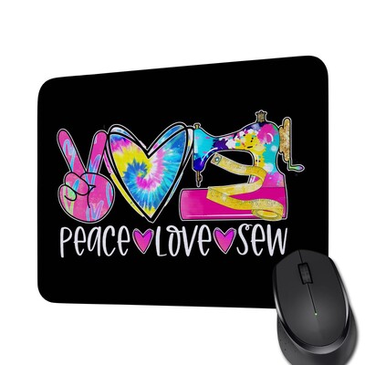 Hot-Selling Peace Love Inspired Ajándék Rajzfilm Szerelmes Ajándék Kényelmes Játékos egérpad Egéralátét Billentyűzet Szőnyeg Asztali pad 22x18cm
