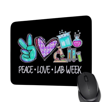 Hot-Selling Peace Love Inspired Ajándék Rajzfilm Szerelmes Ajándék Kényelmes Játékos egérpad Egéralátét Billentyűzet Szőnyeg Asztali pad 22x18cm