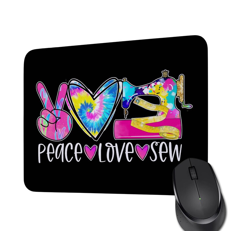 Cadou inspirat de dragoste, pace și dragoste, cadou pentru iubitor de desene animate, tapet de mouse confortabil pentru jocuri, covoraș pentru mouse, covoraș pentru tastatură, pernă de birou 22x18 cm