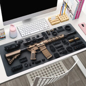 Mouse Pad de design pentru accesorii pentru pistol, grafic unic, antiderapant, dimensiune mare, suprafață netedă pentru jocuri și birou, durabil și ușor