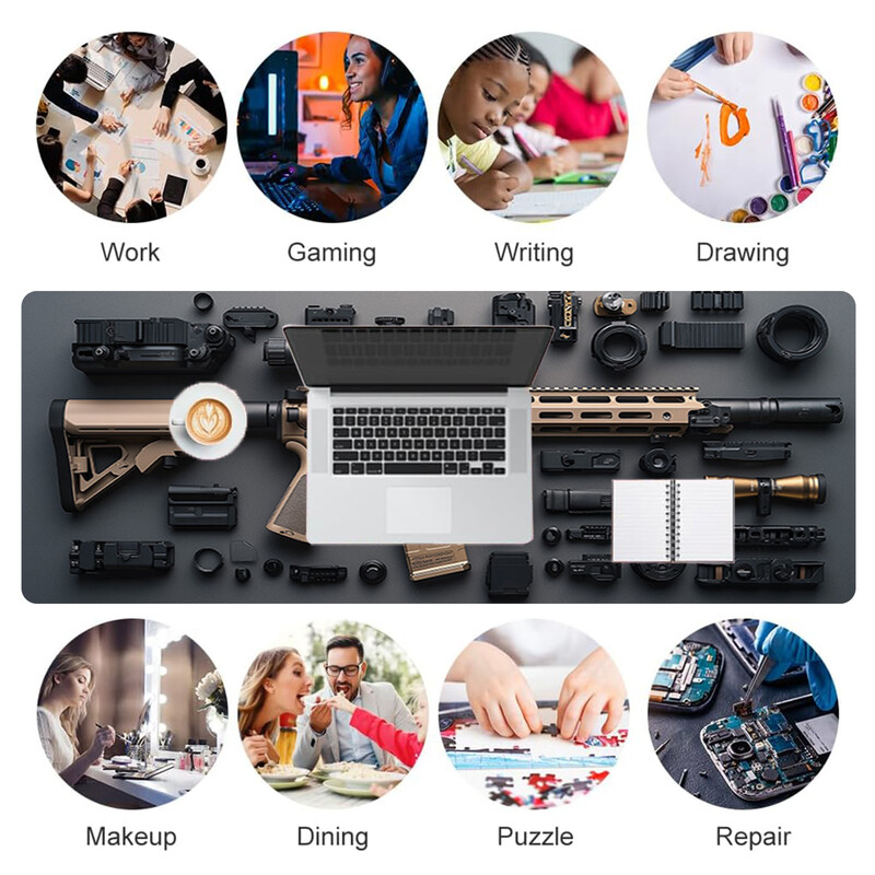 Mouse Pad de design pentru accesorii pentru pistol, grafic unic, antiderapant, dimensiune mare, suprafață netedă pentru jocuri și birou, durabil și ușor