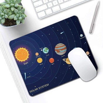 Hot-Selling Colorful Space Εκτύπωση Τετράγωνα Mouse Pads Άνετα gaming Mousepad Mouse Mats Πληκτρολόγιο Πατάκια επιφάνειας εργασίας 22x18cm