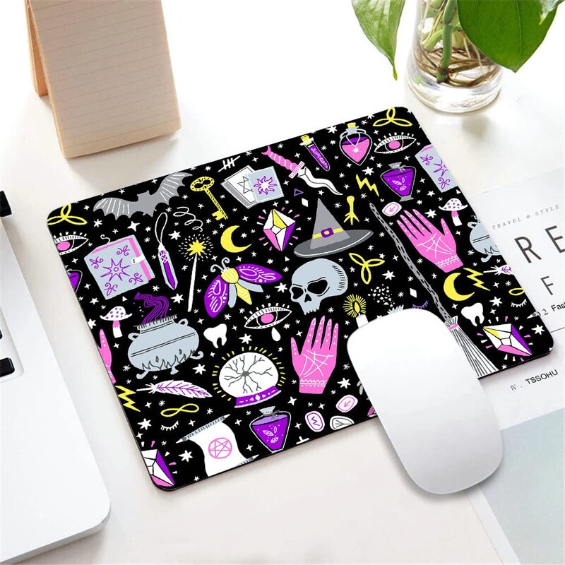 Mousepad pentru jocuri cu imprimare amuzant de craniu de înaltă calitate Covoraș pentru mouse pentru gamer Covoraș pentru tastatură Covoraș pentru birou Tapete pentru mouse 22x18cm pentru computer