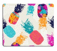 Vintage akvarell ananásznyomtatás Gaming egérpad Gamer Mouse Mat Keyboard Mats Asztali pad Egérpadok 22x18cm számítógéphez