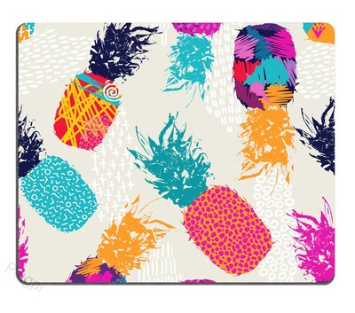 Vintage akvarell ananásznyomtatás Gaming egérpad Gamer Mouse Mat Keyboard Mats Asztali pad Egérpadok 22x18cm számítógéphez