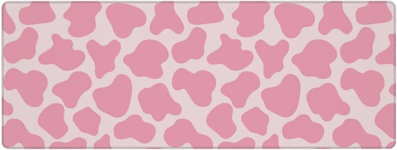 Pink Cow Mouse Pad Tampă de mouse mare Tampă de mouse Covoraș de mouse extins Pad de birou Gros, lung, anti-alunecare, bază din cauciuc 31,5x11,8x0,12 inci