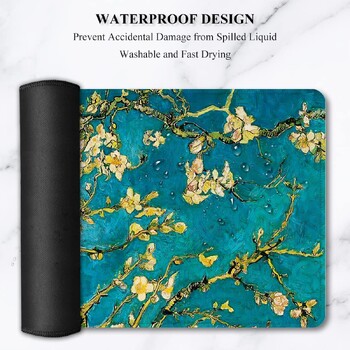 Teal Van Gogh Almond Tree XXL Large Mouse Pad Extended Gaming Mousepad Big Office Home Mouse Pad για φορητό υπολογιστή πληκτρολογίου