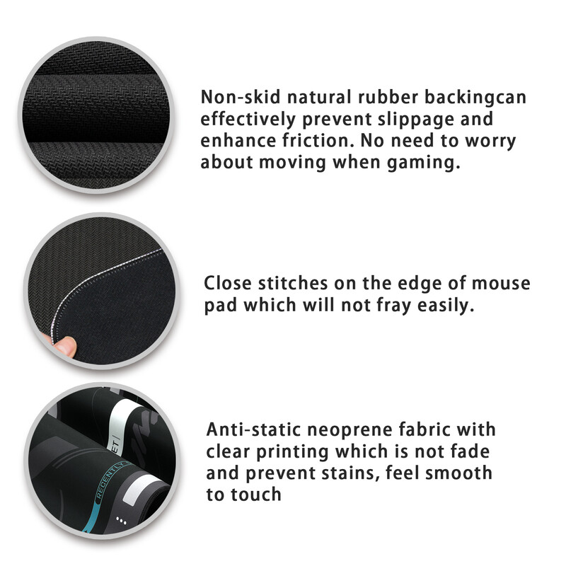 Tampă de mouse pentru jocuri Kawaii, drăguță verde, covorașă XXL pentru birou, rezistentă la apă, accesorii pentru birou pentru laptop