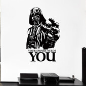 Star Wars bakelit falmatricák lakberendezési falfestmény matrica a birodalmának szüksége van rád Star Wars vinyl matrica fiús szobadekoráció