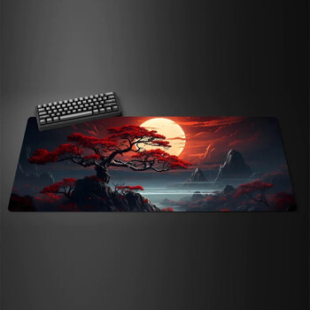 Λευκό μαύρο Mouse Pad XXL Υπολογιστής παιχνιδιών Mausepad Big Art Deskmat Playmat Laptop Office Αξεσουάρ Χαλί Αντιολισθητικό Χαλάκι 800x400