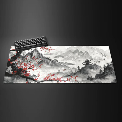 Fehér fekete egérpad XXL Gaming Computer Mausepad Big Art Deskmat Játszószőnyeg Laptop Irodai Kiegészítők Szőnyeg csúszásmentes szőnyeg 800x400