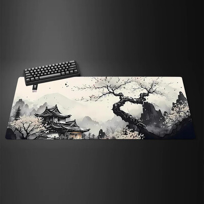 Fehér fekete egérpad XXL Gaming Computer Mausepad Big Art Deskmat Játszószőnyeg Laptop Irodai Kiegészítők Szőnyeg csúszásmentes szőnyeg 800x400