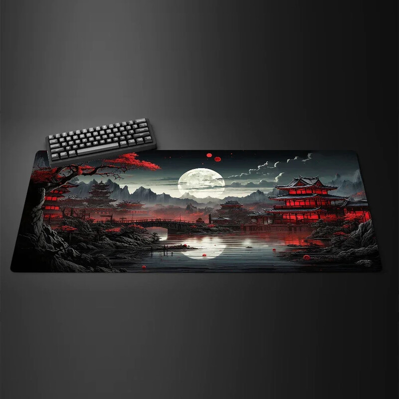 Alb Negru Mouse Pad XXL Gaming Computer Mausepad Big Art Deskmat Covor de joc Laptop Accesorii de birou Covor Covoraș anti-alunecare 800x400