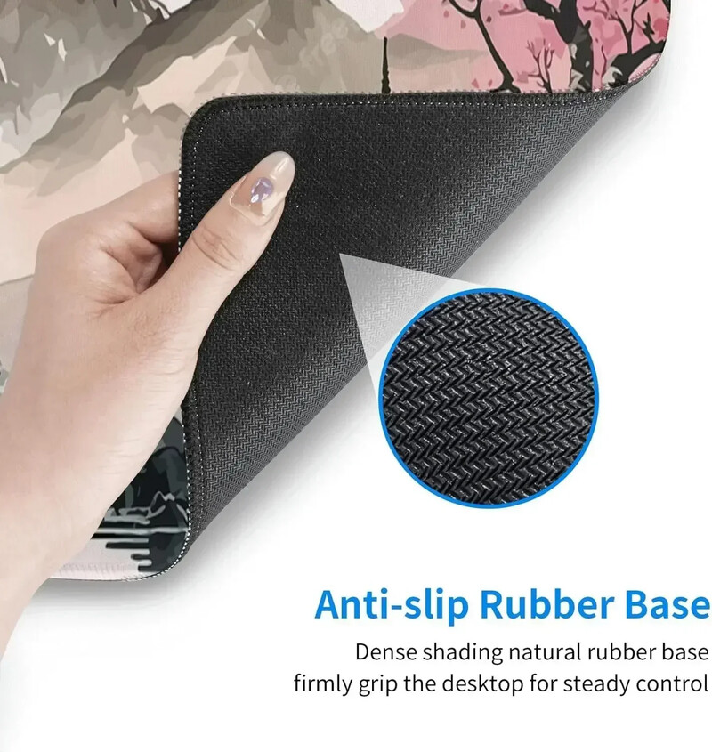 Alb Negru Mouse Pad XXL Gaming Computer Mausepad Big Art Deskmat Covor de joc Laptop Accesorii de birou Covor Covoraș anti-alunecare 800x400