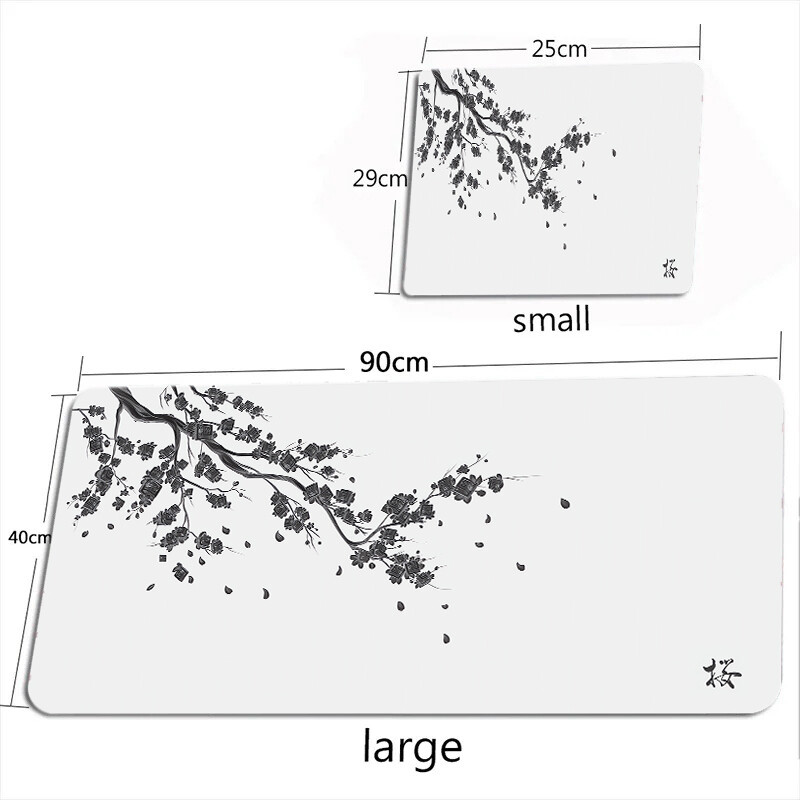 Japonia Cherry Blossom XXL Mouse Pad Laptop-uri gri Covoraș pentru jocuri Sakura Mousepad Anime Office Covor Tastatură pentru jucători Birouri pentru computer