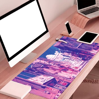 Purple Gaming Mouse Pad Extended XL Long Full Desk Mousepad με αντιολισθητική βάση Cute Desk Pad 31,5 x 11,8 ιντσών για φορητό υπολογιστή