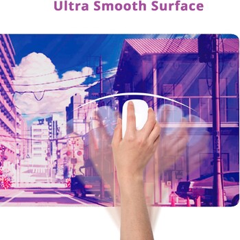 Purple Gaming Mouse Pad Extended XL Long Full Desk Mousepad με αντιολισθητική βάση Cute Desk Pad 31,5 x 11,8 ιντσών για φορητό υπολογιστή