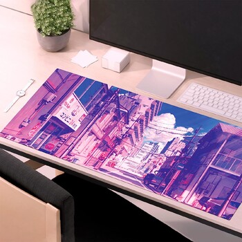 Purple Gaming Mouse Pad Extended XL Long Full Desk Mousepad με αντιολισθητική βάση Cute Desk Pad 31,5 x 11,8 ιντσών για φορητό υπολογιστή