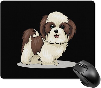 Shih Tzu kutya egérpad csúszásmentes számítógépes egéralátét Egérpad gumitalppal irodai otthoni laptop számítógépes játékokhoz 20 * 25 cm