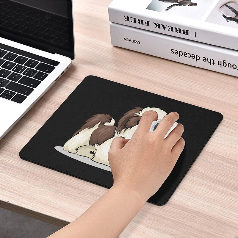 Shih Tzu Dog Mouse Pad Covoraș antiderapant pentru computer Mousepad cu bază de cauciuc pentru birou, acasă, laptop, jocuri pe computer 20 * 25 cm