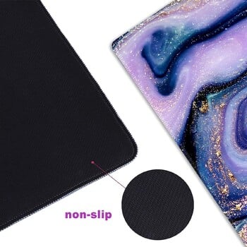 Extended Gaming Mouse Pad XXL ArtSo Large Mat Keyboard Long Mousepad Desk Pad Αντιολισθητική βάση από καουτσούκ 35,1 x 15,7 μωβ μάρμαρο