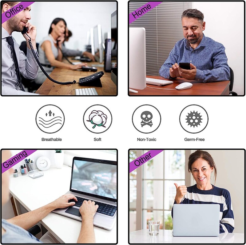 Tampă de mouse pentru jocuri extinsă XXL ArtSo Covoraș mare pentru tastatură Tampă lungă de mouse Tampă de birou anti-alunecare Bază din cauciuc 35,1 x 15,7 Marmură violet