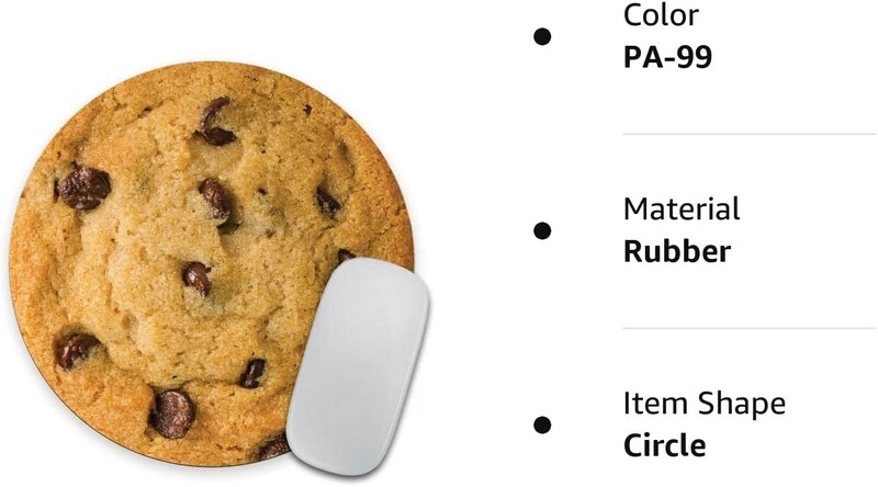 Tampă mouse-ul gigant cu așchii de ciocolată Tampă mouse personalizată, rotundă, anti-alunecare, din cauciuc, 7,9 inci