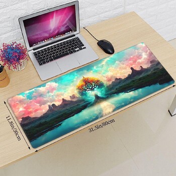 Art Color Tree of Life Extended Professional Gaming Mouse Pad 31,5x11,8 ιντσών Αντιολισθητικό ποντίκι υπολογιστή Αδιάβροχο επιτραπέζιο χαλάκι