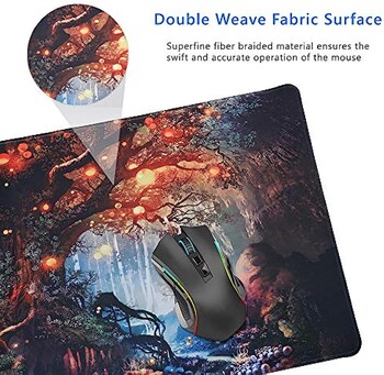 Extended Gaming Mouse Pad φορητό χαλάκι για ποντίκι πληκτρολογίου με ραμμένες άκρες αντιολισθητική λαστιχένια βάση ποντικιού 35,4\