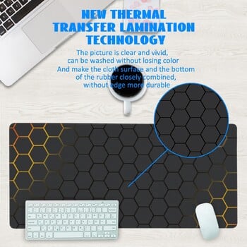 Μαύρος χρυσός Honeycomb τεχνολογία Gaming Mouse Pad 35,4\