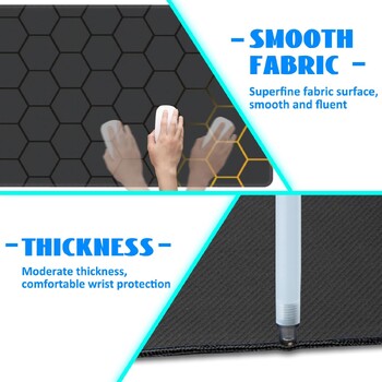 Μαύρος χρυσός Honeycomb τεχνολογία Gaming Mouse Pad 35,4\