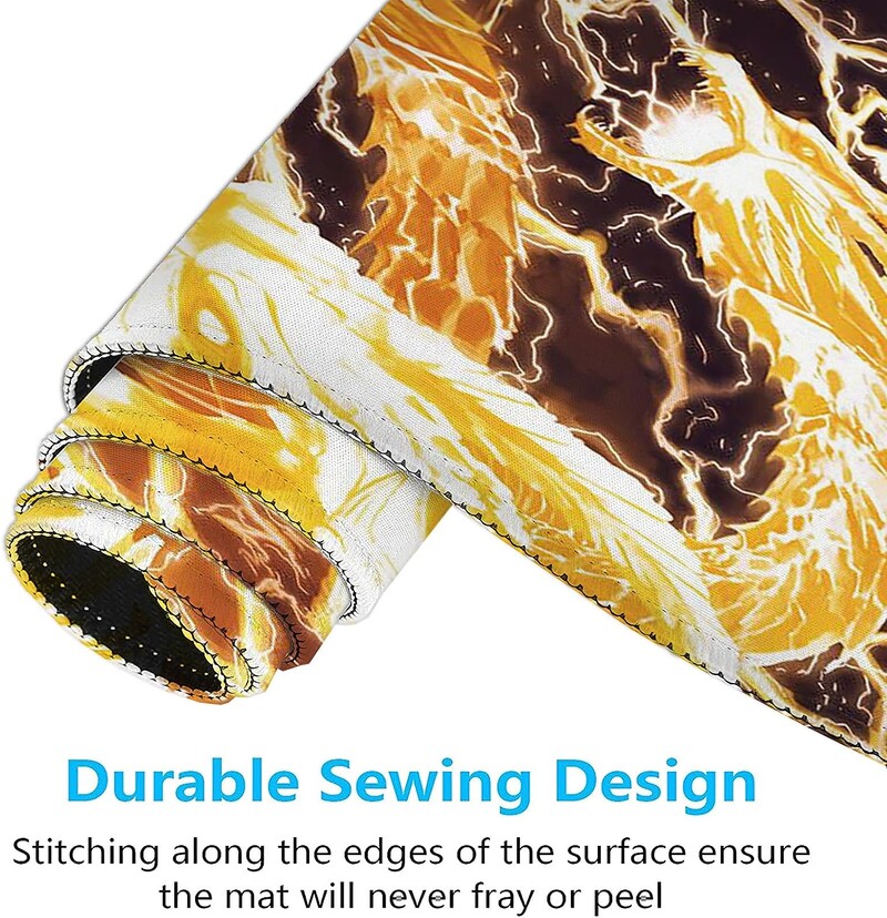 Cool Golden Dragon Mousepad mare cu covoraș de birou din cauciuc antiderapant cu margini cusute pentru acasă, cadouri, birou, lucru 800x300mm