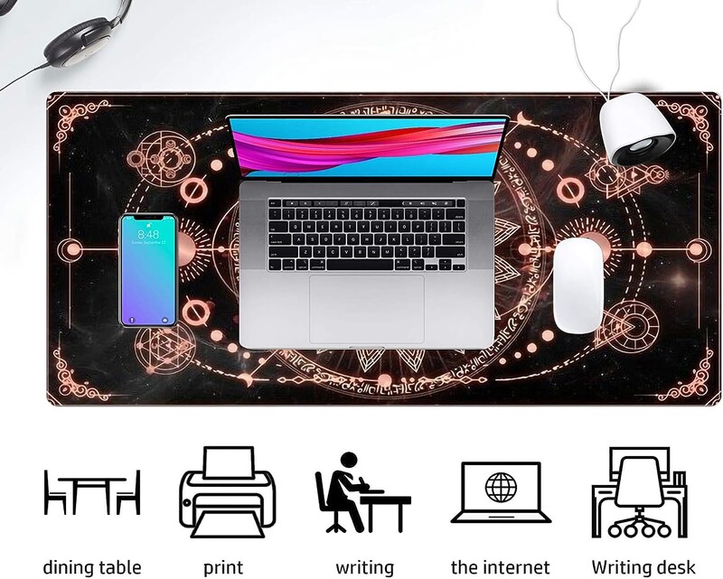 Geometrie Pattern Mouse Pad Gaming Mare Cool Fantasy Mandala Textura Mouse Mat XXL Covoraș de masă pentru birou 30x80 cm