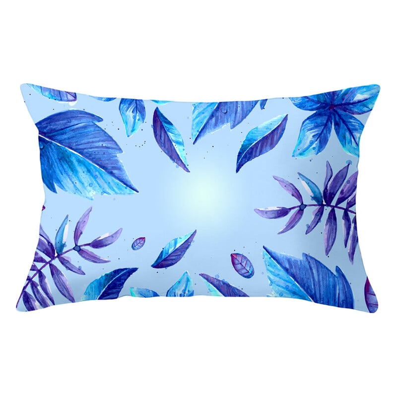 Față de pernă lombară cu plante tropicale proaspete pictate manual husă de pernă pentru pui de somn sufragerie model cameră pernă de canapea protector pentru talie