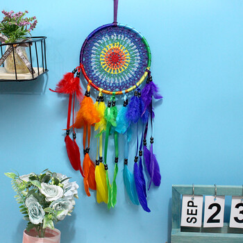 Creative Dream Catcher Wind Chime Χειροποίητα φτερά κρεβατοκάμαρα κρεμαστά στολίδια Χριστουγεννιάτικα δώρα γενεθλίων Χειροτεχνίες διακόσμησης σπιτιού