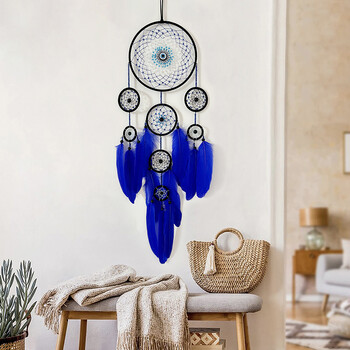 Nordic Dream Catcher Wind Chime Σαλόνι Υπνοδωμάτιο Κρεμαστά στολίδια Χειροποίητο μενταγιόν τοίχου Δημιουργικά δώρα για φεστιβάλ Διακόσμηση σπιτιού