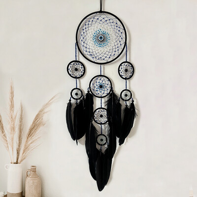 Nordic Dream Catcher szélcsengő Nappali Hálószoba Függesztett díszek Kézzel szőtt fali medál Kreatív Fesztivál Ajándékok Lakberendezés