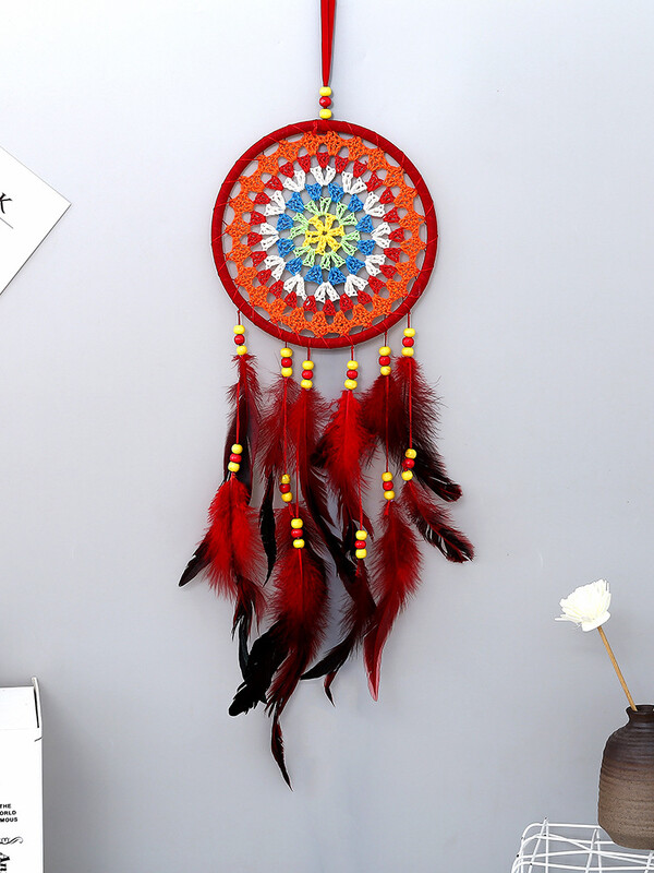 Apărător de vise Ornamente de agățat pentru dormitor, pentru birou, cu pane țesute manual, pandantiv pentru mașină, decor de perete, cadou de aniversare, decorare pentru casă